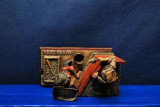Antique Cast Iron Mechanical Bank – Shepard Hardware – “Mason Bank” 7