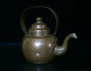 Antique Circa 1900 Russian Copper Small Samovar Teapot S/h