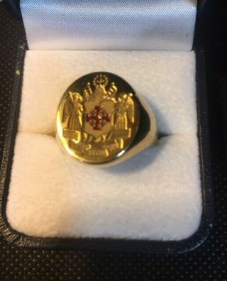 Men’s Gold Ring - Catholic Equestrian Knight Order of the Holy Sepulcher 2