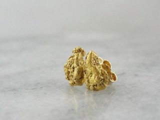 Golden Nugget Stud Earrings,  Vintage Gold Rush Style Jewelry 3