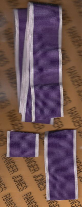 Us Military Full Sized Ribbon 3 Foot Length For Ph Purple Heart Award