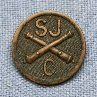 Wwi Type I Rare " Sj " Field Artillery Battery " C " Enlisted Collar Disk
