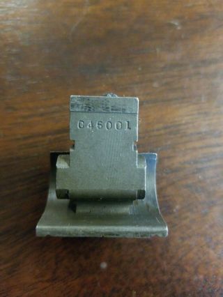 M1 Garand Rear Sight Base Numbered,  Gas Trap Era 5