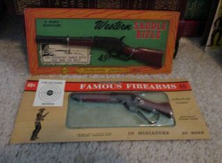 Vintage Marx Miniature Toy Guns Rifles Set Of Two 60 