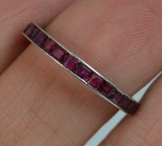 Art Deco Platinum And Ruby Full Eternity Band Or Stack Ring