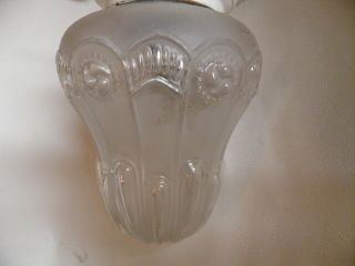 ANTIQUE Art Nouveau 1900 ' s CEILING Glass Lamp from France 7