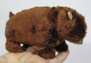 Vintage Windup Modern Toy Brown Bear With Key Made In Japan