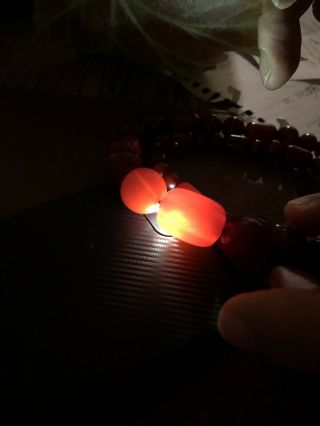 Antique Faturan Cherry Amber Bakelite Beaded Necklace 80 Grams 4