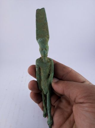 Ancient Egyptian Antique Bronze Statue 300 Bc