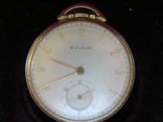 Vintage Bulova 17 Jewel 17ah Pocket Watch In Case