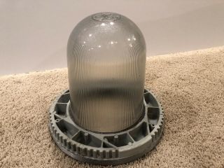 Vintage Ge Glass Street Light Globe Vtg Lens Lamp Large 9 Lbs