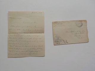 Wwi Letter 1919 Boxing Wrestling Bouts Featherweight 9th Field Battalion Ww1