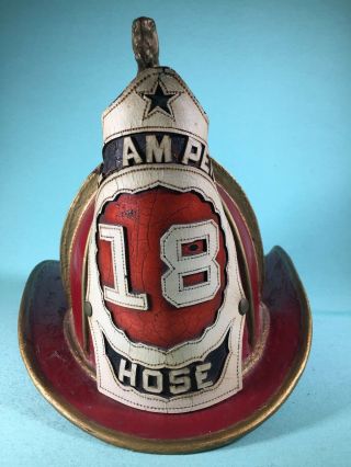 Antique Fire Department Leather Fire Helmet 1830 3