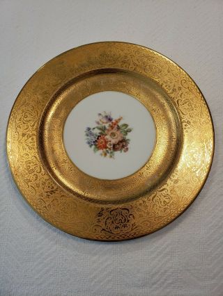 Royal Bavaria Hutschenreuther Selb Bavaria Warranted 22 Kt Gold China Plate