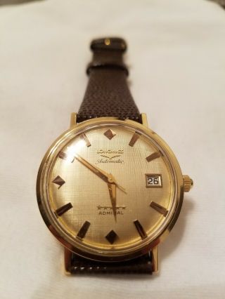 Rare Vintage 18k Gold Longines 5 Star Admiral Automatic Watch