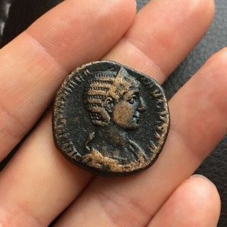 Ancient Roman Sestertius Julia Mamaea 222 - 235ad - Vesta Standing Left 19.  85g