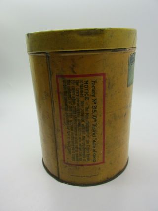 VERY RARE Antique TALL CHIEF STOGIES Tobacco CIGAR Tin Can Ohio J&B Moos HTF 6