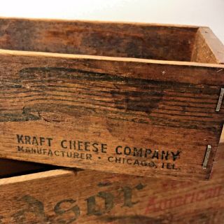 Vintage 3 Wood Cheese Boxes Advertising Memorabilia Kingsbury Windsor Kraft 5