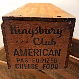 Vintage 3 Wood Cheese Boxes Advertising Memorabilia Kingsbury Windsor Kraft 8