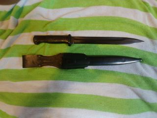 Ww2 K98 German Bayonet W.  K.  C Matching Scabbard.  For Age.