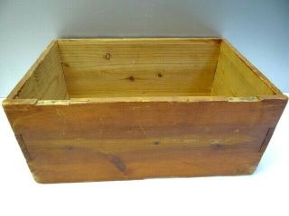 Vintage Wood Jointed Box Storage Container Crate W World War Ii Era Customs Form