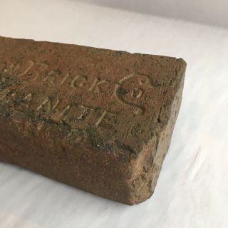 Antique Clay Brick Canton Brick Co Red Granite Solid 7