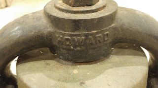 Large Antique Howard Bronze Steam Engine Locomotive Bell w/ Yoke 7