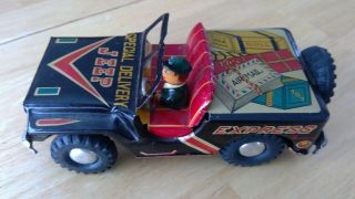 1950’s Japanese Tin Toy Car Jeep Hadson - Delivery Express