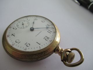 Waltham Open Face 7 Jewel 1905 18 Size 20 Year Case