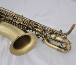 Professional Antique Baritone Saxophone Eb Bari sax Low A 2 Necks With Case 4