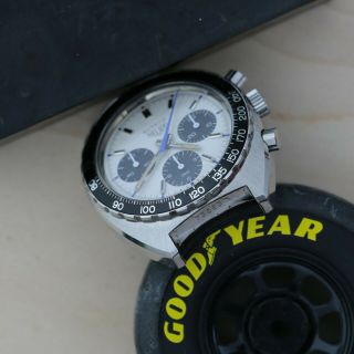 Vintage Heuer Autavia 73663 Siffert - Panda Dial 7