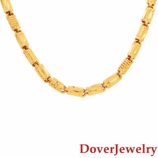 Estate 22k Yellow Gold Nugget Link Chain Necklace 42.  5 Grams Nr