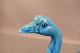 Antique Chinese Export Porcelain Turquoise Blue Glaze Duck Figurine 4