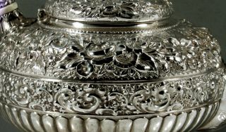 Tiffany Sterling Silver Teapot & Stand 1889 Moorish Design 8