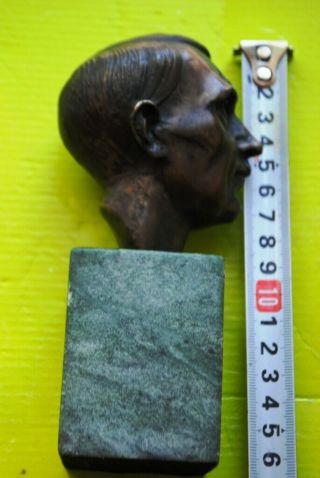 Bronze Bust Of The Military Leader Of Germany.  Postament Marble.