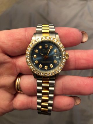 Rolex Oyster Perpetual Datejust 14k/ss Ladies Watch