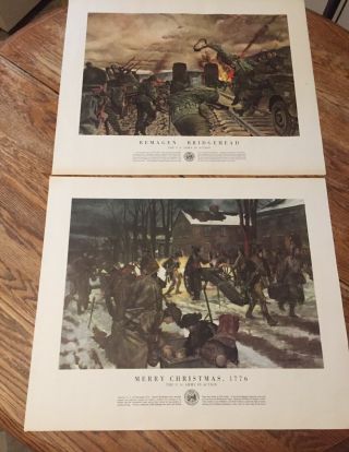 U.  S.  Army In Action Posters By War Office,  Set Of 14,  Vintage 1950’s