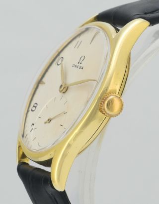 Vintage 1948 OMEGA All Solid 18K 18Ct Gold Mens Wrist Watch Calibre 265 3