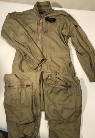 Us Navy Named Flight Suit Coverall Military Uniform Buaer Wwii Sz 40 M Pilot