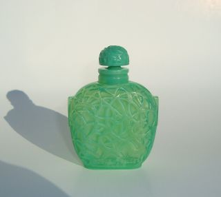 Antique RENE LALIQUE LE JADE SCENT BOTTLE Roger Et Gallet Perfume 10