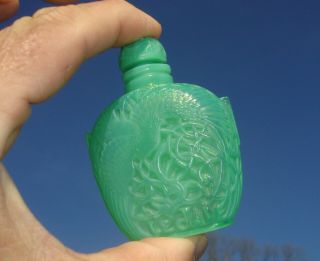 Antique RENE LALIQUE LE JADE SCENT BOTTLE Roger Et Gallet Perfume 2