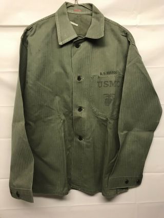 Wwii Ww2 Usmc P44 Hbt Us Marines Herringbone Field Utility Jacket Shirt