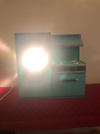 Vintage Easy Bake Oven Teal 1960’s In.  Trays