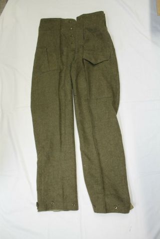 Ww2 Canadian Battle Dress Pants Trousers Size 10