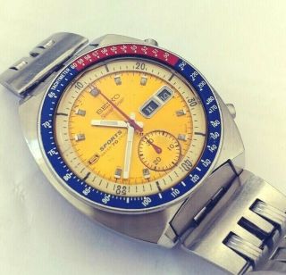 Seiko Speedtimer Pogue S Steel Ref 6139 - 6000 Automatic Watch Jdm Strap Ca 1969