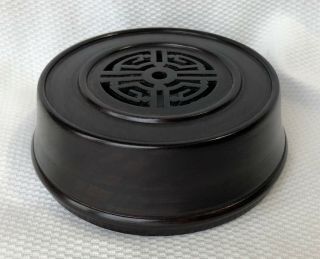 4.  75” Brown Chinese Oriental Wooden Lid Cap Cover For Ginger Jar And Vases
