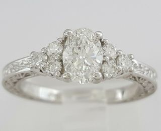 Brilliant Earth Antique Scroll 0.  7 ct Oval Cut Diamond Engagement Ring GIA 5