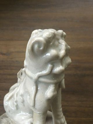 18th C Chinese Porcelain Figure Blanc De Chine Dog Of Fo