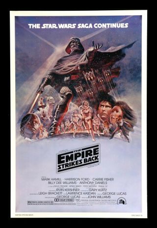 The Empire Strikes Back Cinemasterpieces Rare Purple B Movie Poster Star Wars