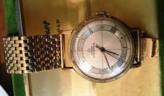 Omega 14k Mens Gold Chronometre Watch 1971